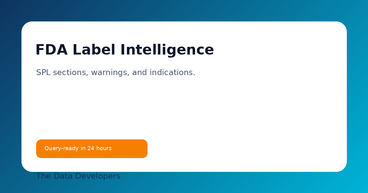 FDA Drug Labels as Intelligence: Parsing SPL for Boxed Warnings, Indications, and Safety Data